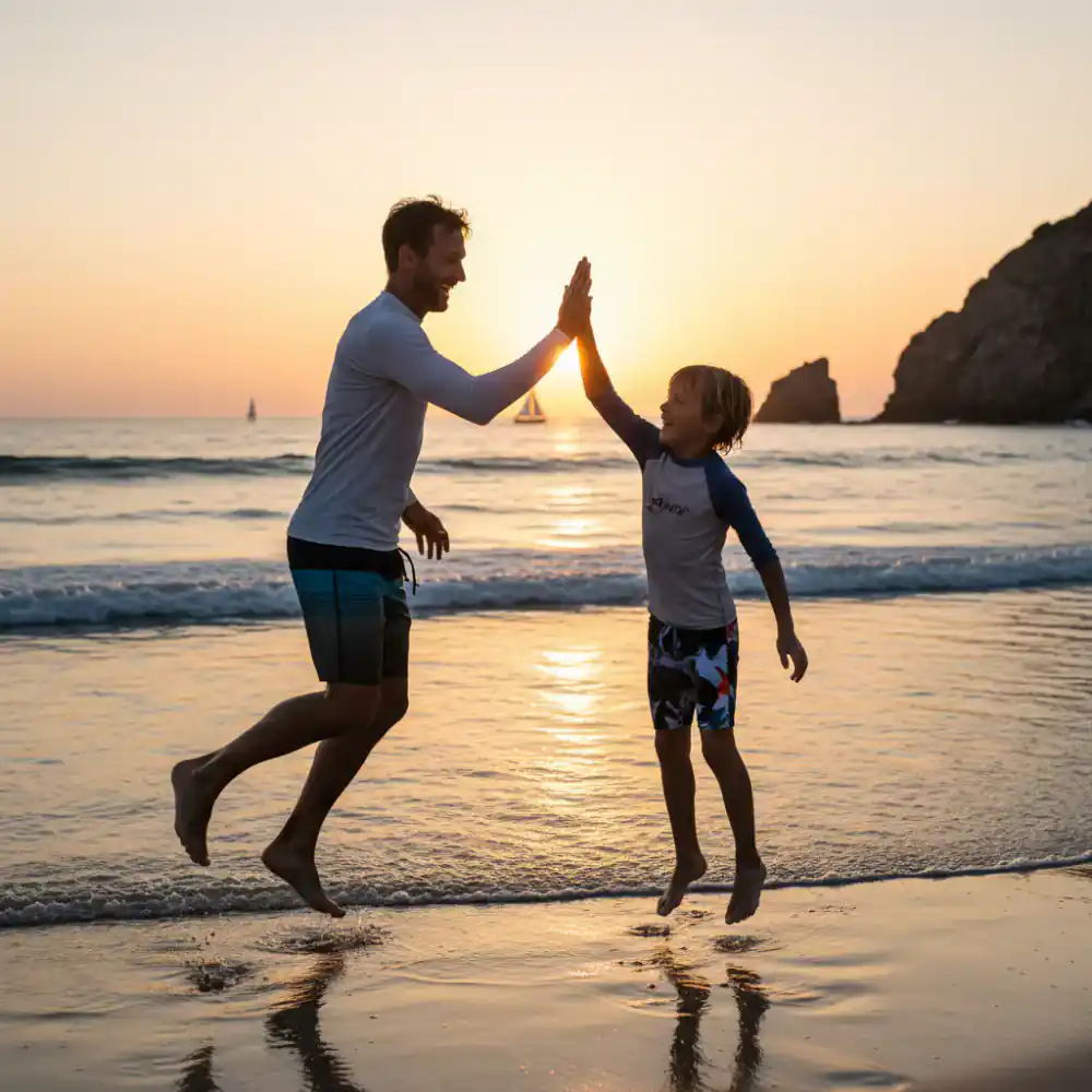 Instructor high fiving a student