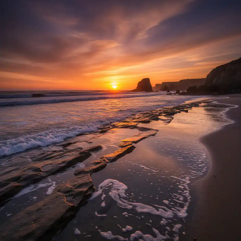 Tidal shifts at sunset